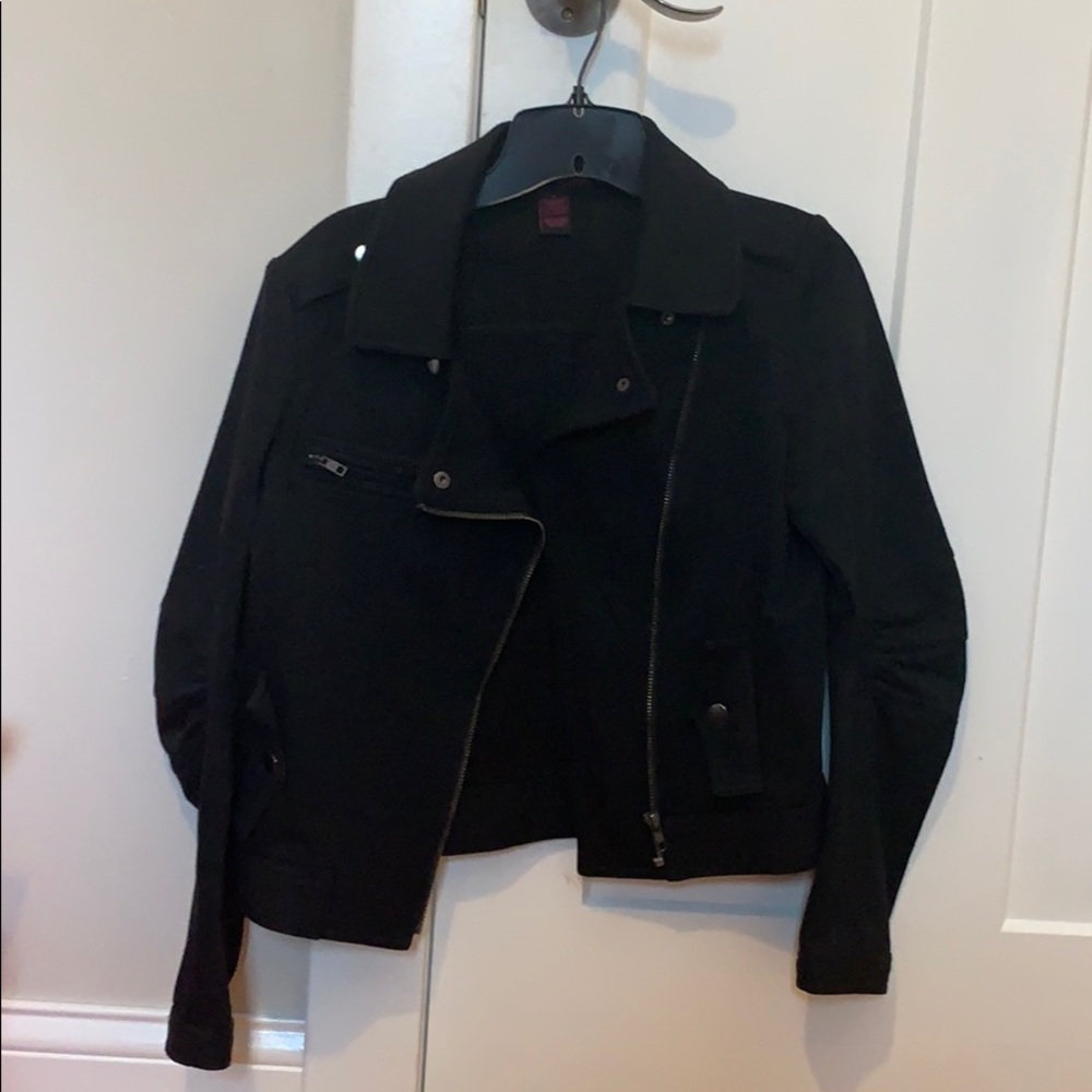 Asymmetrical motto jacket